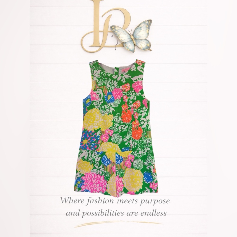 Lilly Pulitzer Iggy Sleeveless Shift Dress Womens 2 Pink Floral restortwear - Picture 4 of 4